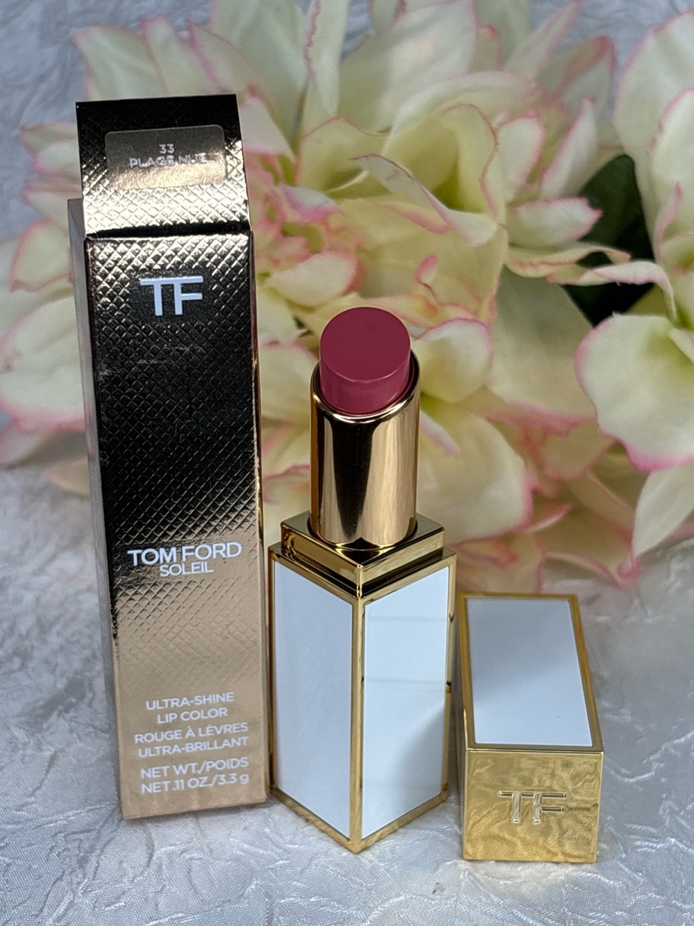 Tom Ford Ultra Shine Lip Color Lipstick - 33 Plage Nue - FullSize NIB